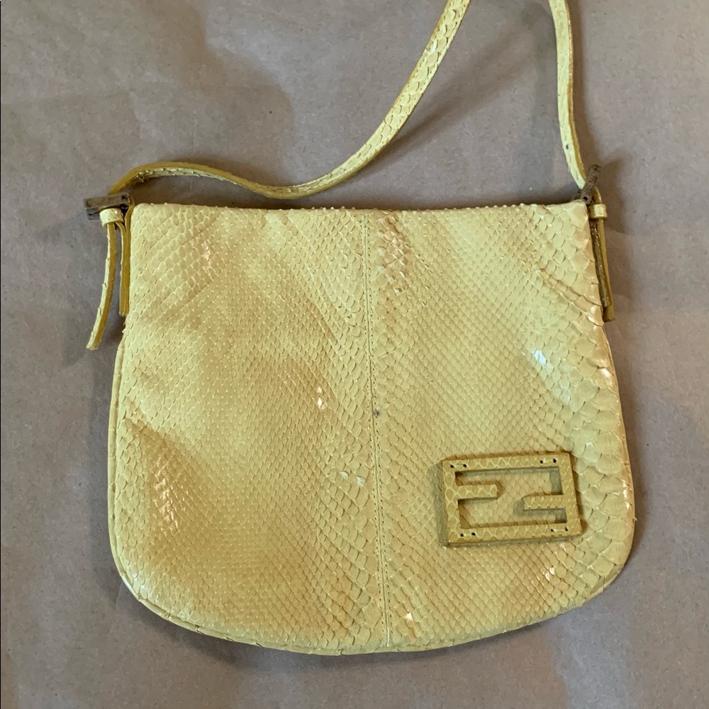 Vintage Fendi snakeskin handbag